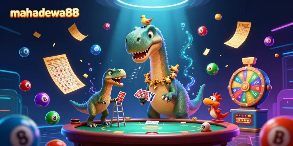 Experience thrilling gameplay with mahadewa88 featuring dynamic colorful casino elements and vibrant characters.