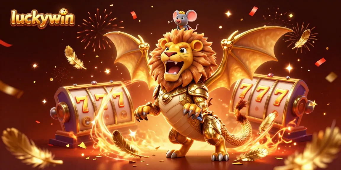 Experience winning excitement with luckywin's vibrant casino illustration featuring thrilling slot elements.