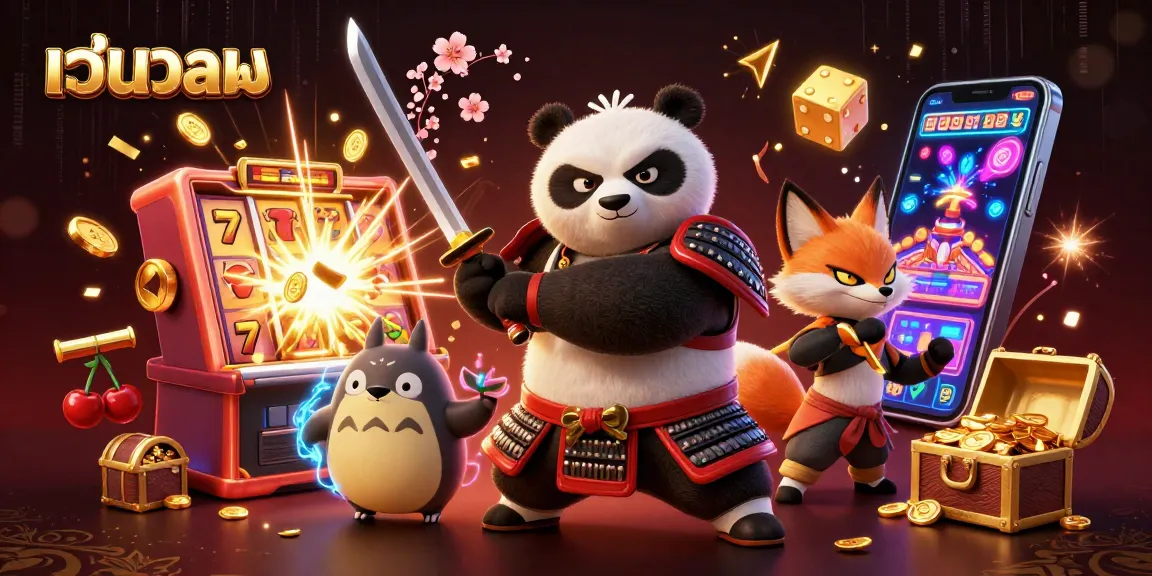 Experience เว็บบอล excitement with our dynamic illustration of animated characters and casino elements.