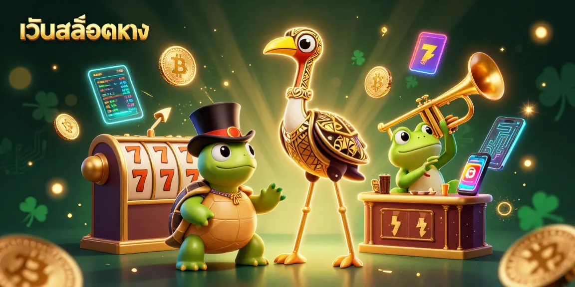 Engage with เว็บสล็อตตรง and experience thrilling slot gaming with vibrant characters and crypto elements.
