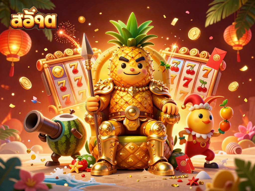 Experience the excitement of สล็อต gameplay with vibrant characters and elements in a dynamic casino scene.