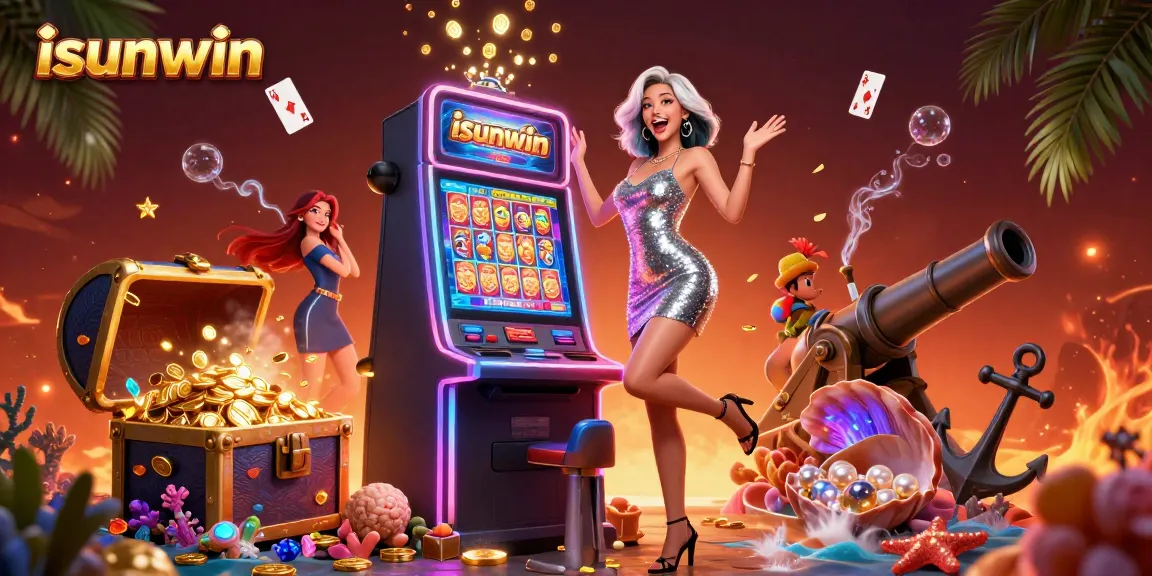 Experience big wins with isunwin's jackpot scene featuring an excited player and dynamic casino elements.