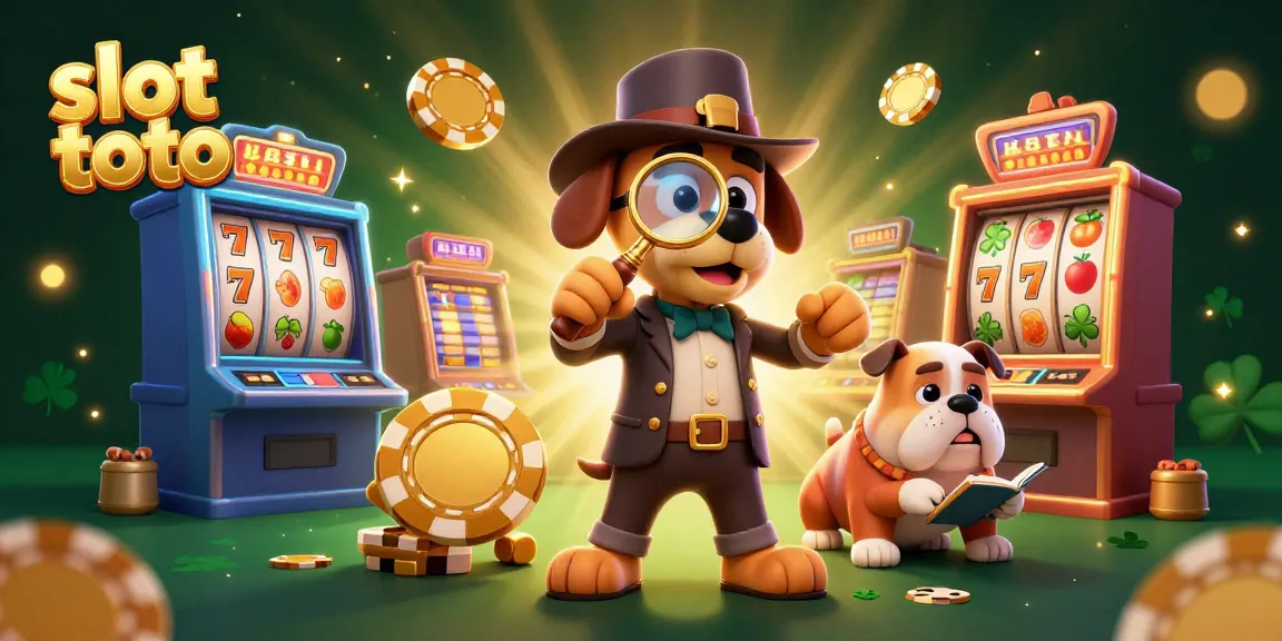 Experience the excitement of slot toto with dynamic 3D characters revealing winning clues among slot machines.