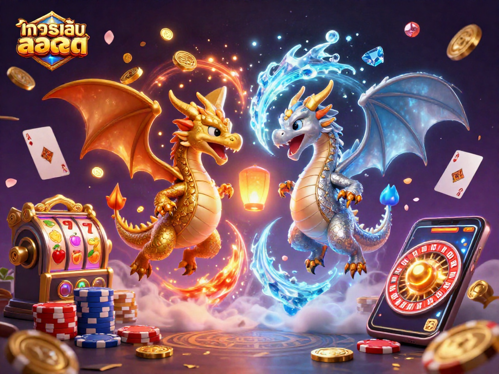 Engage with ทดลองเล่นสล็อต exciting gameplay featuring dynamic dragons and vibrant casino elements in stunning 3D.