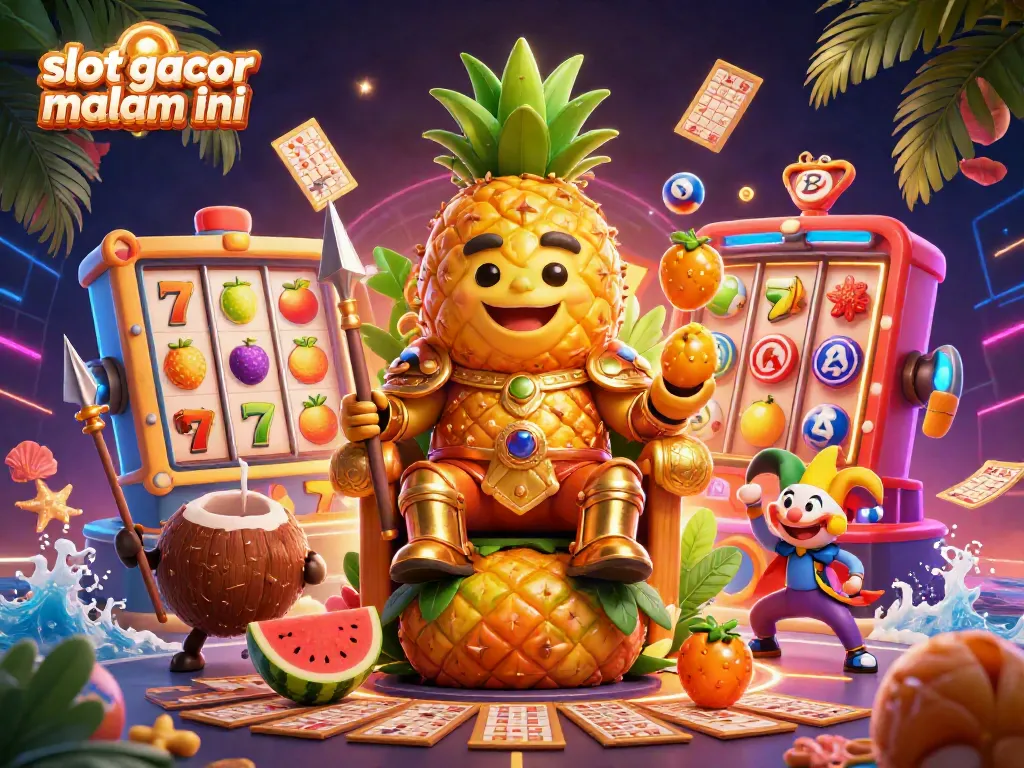 Menghentakkan slot gacor malam ini dengan raja nanas, bodyguard kelapa, dan badut mangga di kasino pantai.