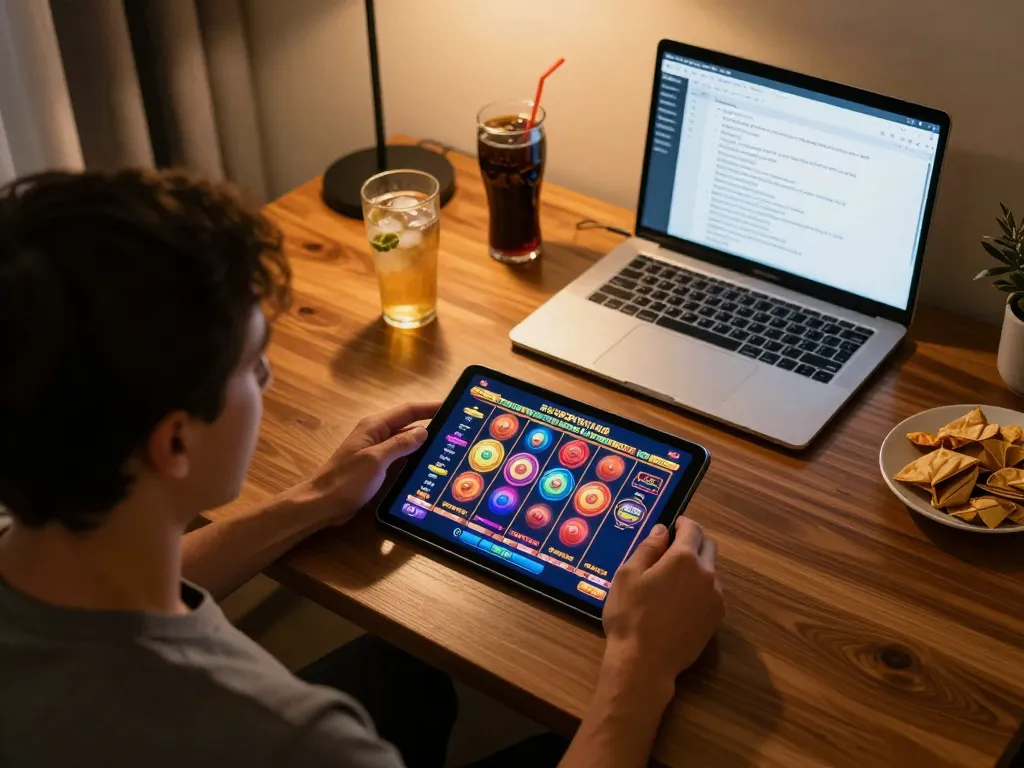 Savoring wins on situs slot game during a relaxed home gaming session.