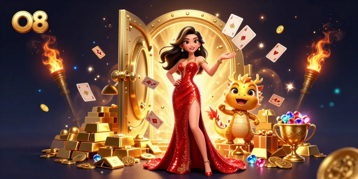 Experience thrilling jackpots with O8's stunning character and immersive casino atmosphere.