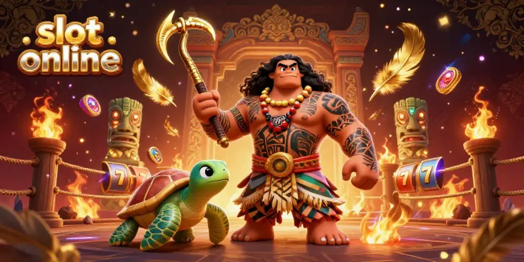 Menyaksikan keseruan bermain slot online dengan karakter dewa demigod dan elemen menarik.