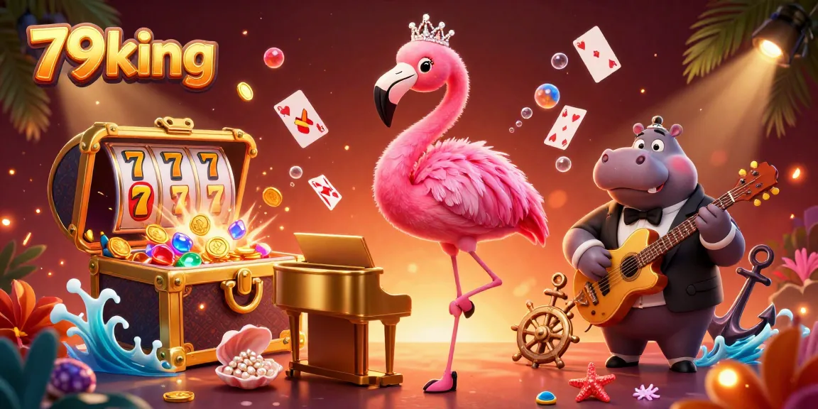 Experience thrilling gameplay at 79king with vibrant 3D casino scenes featuring lively characters and dynamic slot elements.