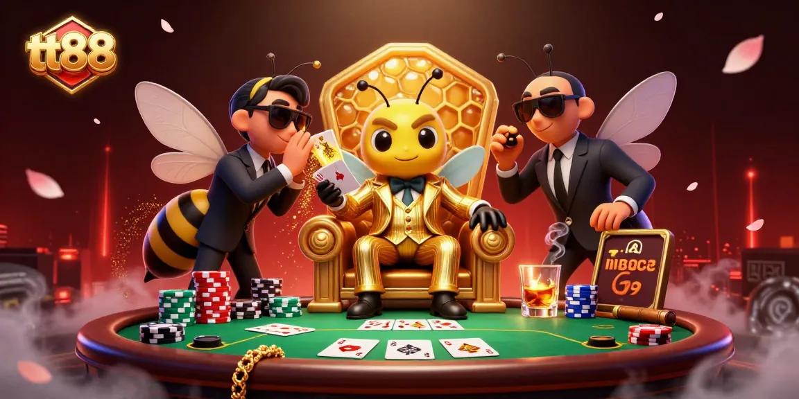 Engage in thrilling gameplay at tt88 with a vibrant casino scene featuring poker and rich, colorful gaming elements.