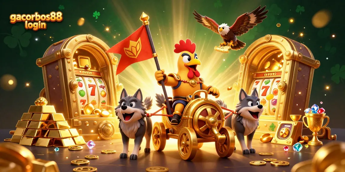 Engage with gacorbos88 login for thrilling jackpot opportunities in this vibrant 3D casino scene.