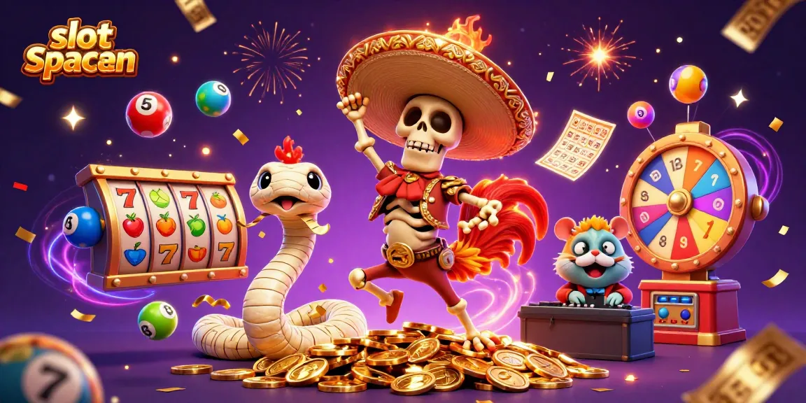 Experience the excitement of slot spaceman with colorful casino elements and dynamic characters in a vibrant scene.