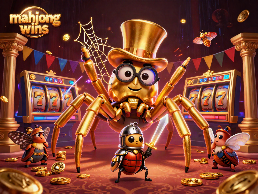 Win big with mahjong wins in a vibrant casino scene featuring dynamic characters and game elements.