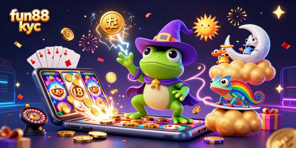 Chơi cá cược hấp dẫn với fun88 kyc trên nền trang thực tế ảo và biểu tượng game ấn tượng.