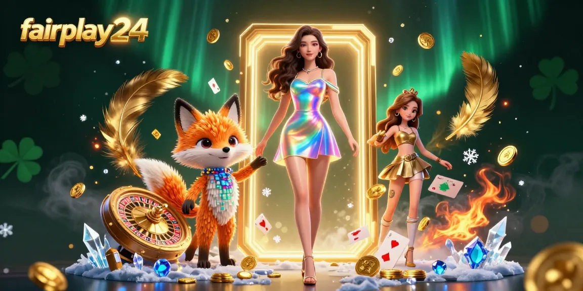 Experience thrilling bets with fairplay24 at a vibrant casino-themed illustration.