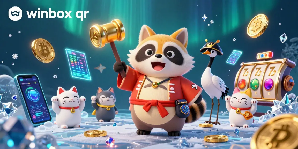 Engage with winbox qr and discover exciting casino elements in a vibrant digital illustration.