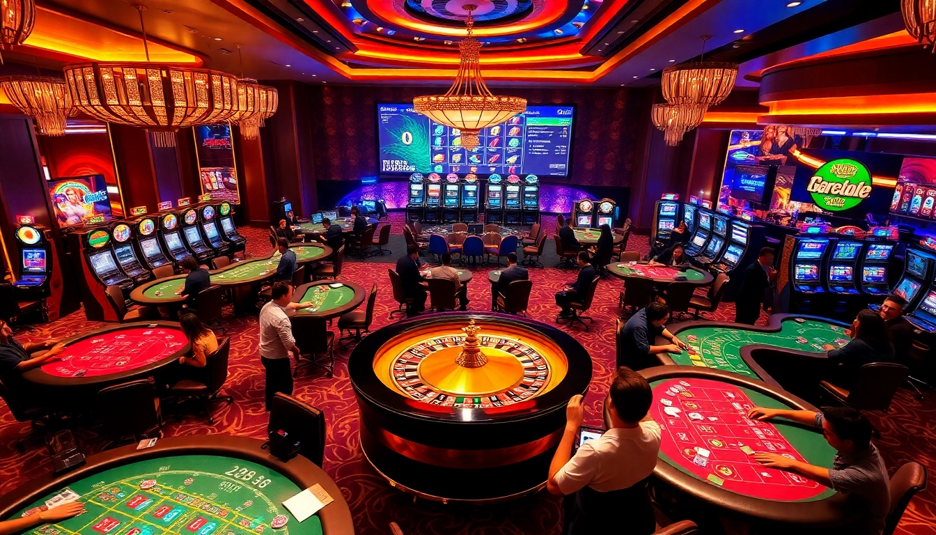 Experience the thrill of games at lc88pro.com, showcasing vibrant casino tables and exciting action.