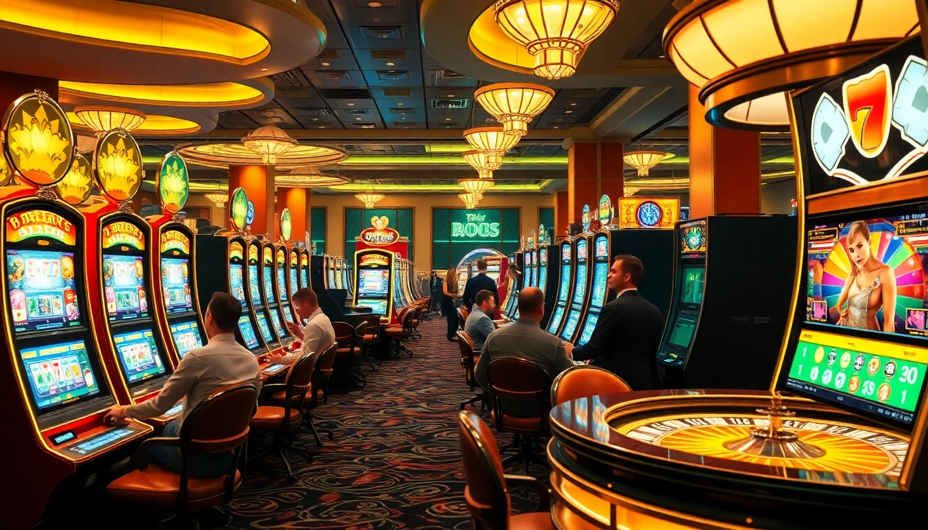 Experience excitement at Bro138 with slot machines and vibrant casino atmosphere.