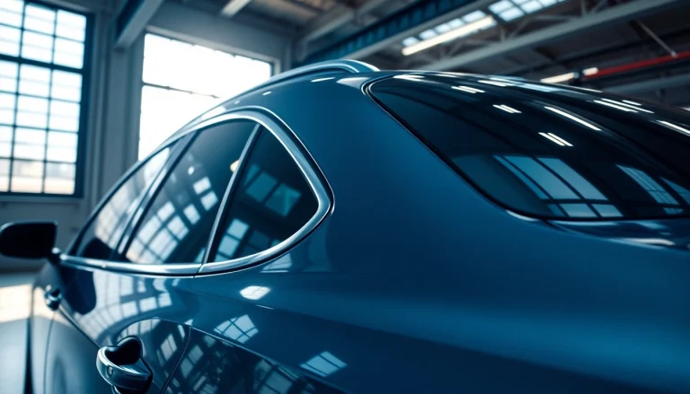 Enhance privacy and style with window tinting Cleveland TN showcased on a sleek vehicle in an urban garage.