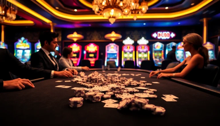 du88 players strategizing on a luxurious poker table with polished chips and cards